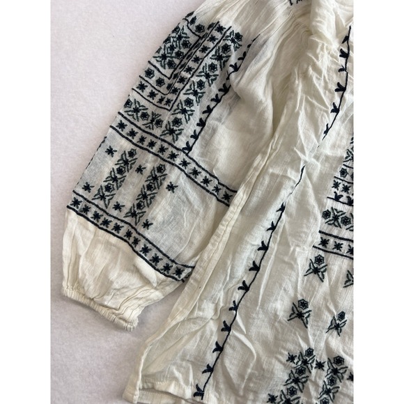 Maison Hotel Blouse Embroidered Lolo Peasant Top Size M EUC - Picture 8 of 12